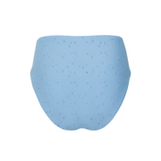 women's dusk blue eyelet high waist bikini bottom