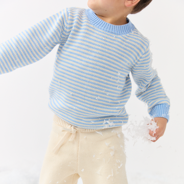 unisex chalet stripe knit sweater