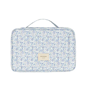 slate floral tri-fold cosmetic case