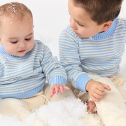 unisex chalet stripe knit sweater