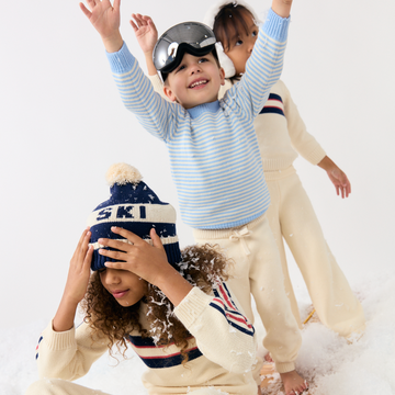 unisex chalet stripe knit sweater