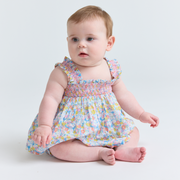 baby girls jasmine blossom smocked top and bloomer set