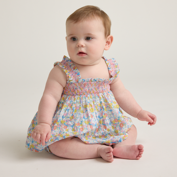 baby girls jasmine blossom smocked top and bloomer set