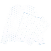 women's blue heart pima pajamas set