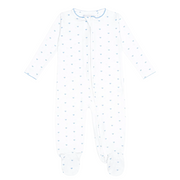 baby blue heart pima footie