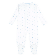 baby blue heart pima footie