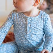 unisex alpine fiore henley pima pajamas set