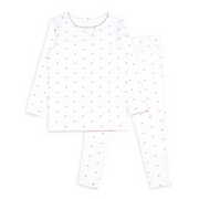 girls pink heart pima pajamas set