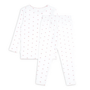 girls pink heart pima pajamas set