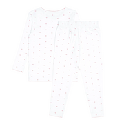 girls pink heart pima pajamas set