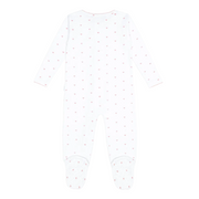 baby pink heart pima footie