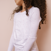 girls pink heart pima pajamas set