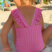 girls gondola stripe ruffle one piece