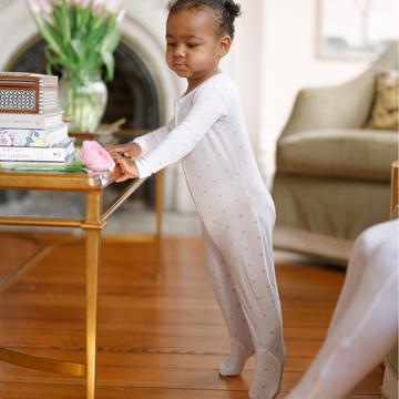 baby blue heart pima footie