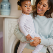 baby blue heart pima footie