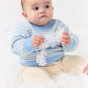 baby cream knit footie pant