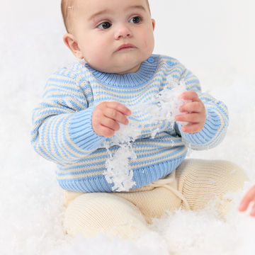 baby cream knit footie pant