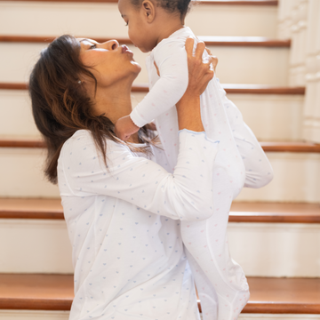 baby pink heart pima footie