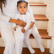 baby pink heart pima footie