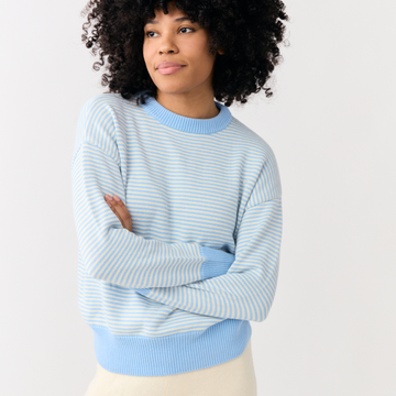 women's chalet stripe knit sweater