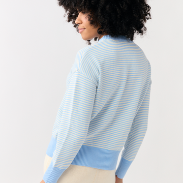 women's chalet stripe knit sweater