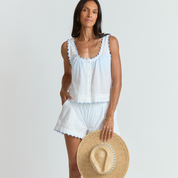 sunshine tienda women's tamarin stripe palm hat
