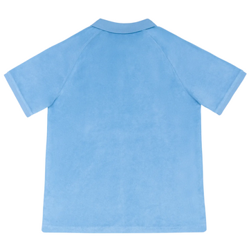 men's le marin blue french terry polo