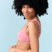 women's gondola stripe square neck bikini top