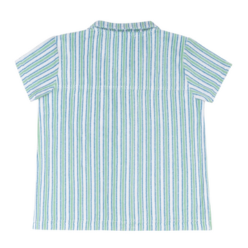 boys tamarin stripe french terry button up