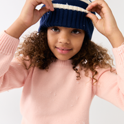 unisex soft pink knit sweater