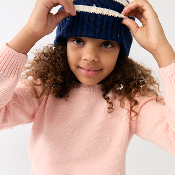 unisex soft pink knit sweater