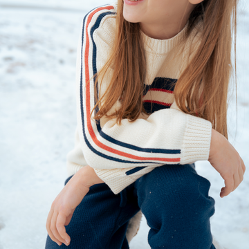 unisex navy knit pant