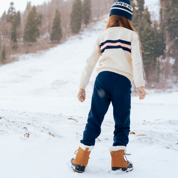 unisex navy knit pant