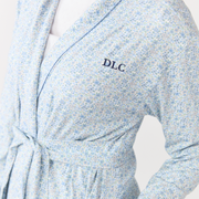 women's slate floral pima robe