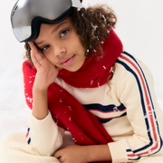 unisex navy and red stripe knit sweater