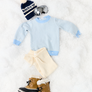 unisex chalet stripe knit sweater