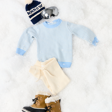 unisex chalet stripe knit sweater