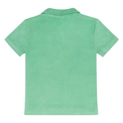 boys gustavia green french terry polo
