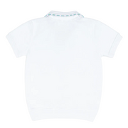 unisex shell white french terry polo