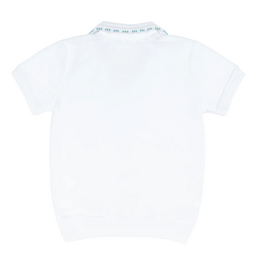 unisex shell white french terry polo