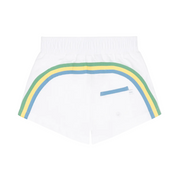 boys shell white boardie with multi stripes