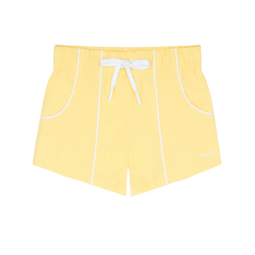 boys soleil yellow panelled boardie