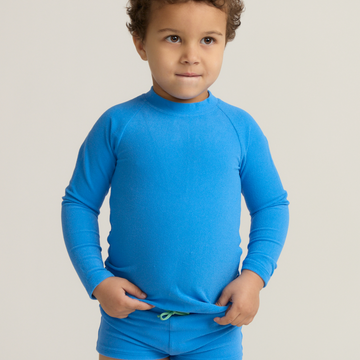 unisex deep sea blue terry rashguard