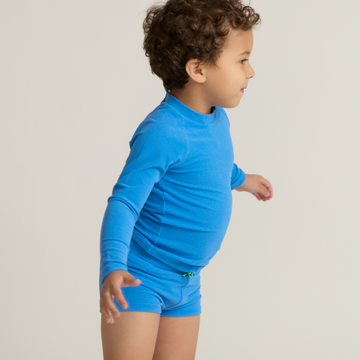 unisex deep sea blue terry rashguard