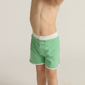 boys gustavia green board shorts