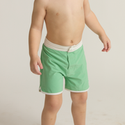 boys gustavia green board shorts