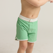 boys gustavia green board shorts
