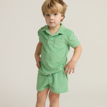 boys gustavia green french terry short
