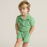 boys gustavia green french terry short