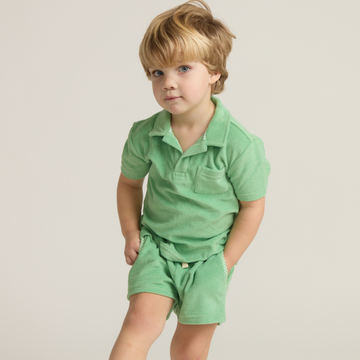 boys gustavia green french terry short